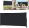 YRHome Store latéral extensible 120 x 300 cm - Opaque - Protection contre le vent - Brise-vue - Store latéral - Protection solaire pour balcon, jardin, terrasse - Anthracite