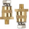 Battery Pole Adapter Pair with Male Thread M8 Battery Terminal Adapter Brass Connector Batteriepoladapter M8 with Stainless Steel Screws and Washers for Lithium Car Batteries Positive Negative