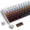 Owpkeenthy PBT Durchleuchtende Tastenkappen-Set, Double-Shot Seitlich-Bedruckt Cherry-Profil Gradient-Braun 135 Tasten, für 60% 65% 75% 100% MX-Schalter South-Facing Mechanische Tastatur (Kaffee)