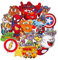 Flicken Zum AufbüGeln, Patches Zum AufbüGeln, AufnäHer Zum AufbüGeln Kinder, 24pcs Superhelden BüGelpatch, Cars Heroes Sticker BüGelflicken Für Textilien Kinder, DIY Kleidung Jacken RucksäCke Jeans