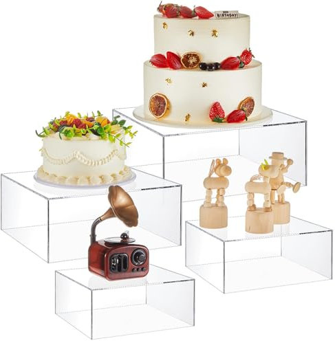 Duroecsain Organizer für Vitrinenwürfel, Würfelboxen aus Acryl – 4 robuste Displayhalterungen, stabiler Würfel-Organizer, Präsentationsregal, sicher für Figuren, Düfte und