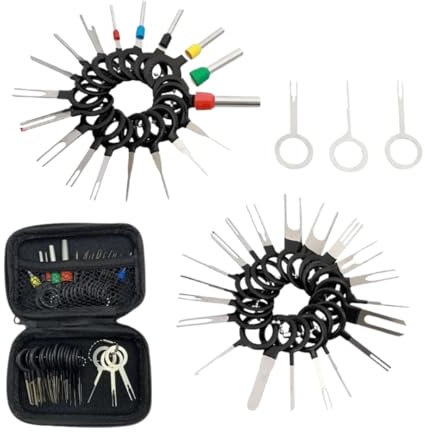 PA Products 41pcs Terminal Removal Extractor Key Tool Kit - Wire Connector Loom Crimp Pins Extraction Depinning Set with Rugged Case