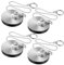 FIHODONE 4 tapones de desagüe de acero inoxidable, 55 – 52 mm, para fregadero con ganchos y cadenas, para baño, bañera, cocina