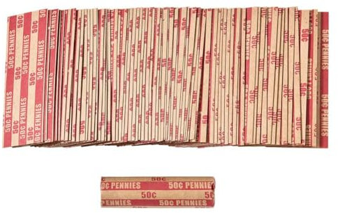 MRNHA 100 Stk. Münzhülsen für 1-Cent-Münzen, Flach, Wie Abgebildet, 1-Cent-Münzrollenhülsen