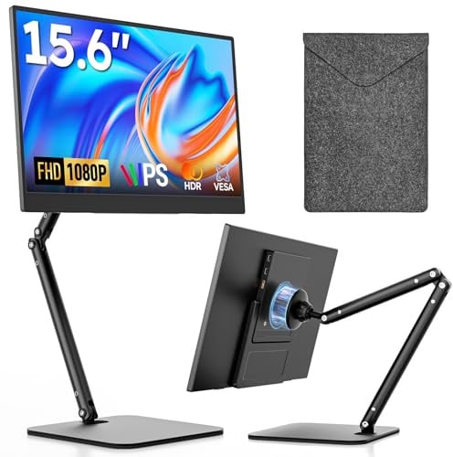 Dopesplay Moniteur portable 15,6 pouces extension d'écran pour ordinateur portable, moniteurs mobiles 1080P FHD IPS avec haut-parleur et support, écran USB-C/mini HDMI pour ordinateur portable/PC/Mac
