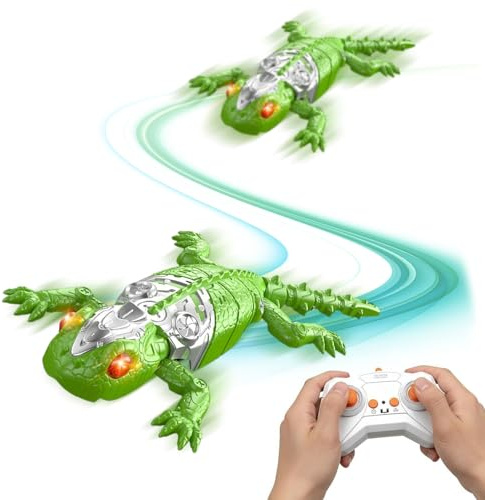 Gecko Kletterspielzeug für die Wand, Doppelmodus, 360-Grad-Rotation, Spielzeug mit Fernbedienung, für und Mädchen, Vorschulkinder, Teenager, Halloween und Weihnachten
