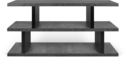 TemaHome Step Low Shelving Unit, Wood, Concrete Look Melamine, 163 x 36 x 88 cm