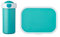 Mepal - Lunch-Set Campus - Lunch-Set für Kinder mit Verschlussbecher & Lunch Box - Lunch-Set für die Schule oder Unterwegs - Spülmaschinenfest & BPA-frei - 300 ml + 750 ml - Turquoise