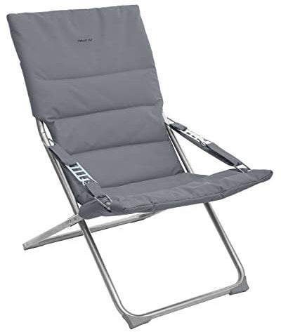 Hespéride Fauteuil Relax de Jardin Pliable Milos - 3 Positions - Gris Ardoise