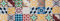 VINILIKO Vintage Tiles Tapis en Vinyle Multicolore, 50 x 140 cm