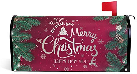 senya Frohe Weihnachten Happy New Year große Briefkastenabdeckung Briefkastenabdeckung Garten Hof Dekor für draußen, übergroß