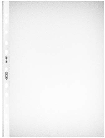 Herlitz 5814108 Prospekthülle A4 genarbt 500er Packung mit Lochrandverstärkung