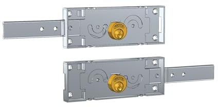 Prefer A711.4010.020S Paire de serrures latérales pour volets roulants enroulables et droits prolongés + 45 mm.