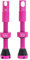 Peaty's X Chris King MK2 Tubeless Ventil Presta - Integrierter Speichenschlüssel & Ventilkernentfernungskappen, Mountainbike, Rennrad Fahrrad Reifen, Kompatibel einfügen, 7075 Aluminium - 42mm Rosa
