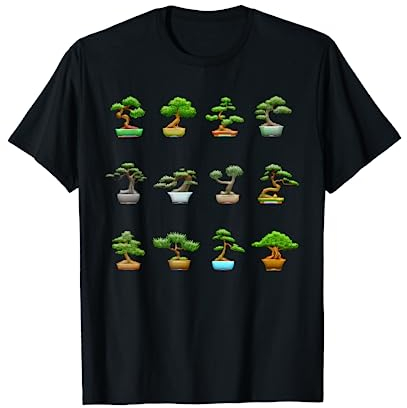 Bonsai-Baum-Sammlung Buddhistisches Zen Bäumchen T-Shirt