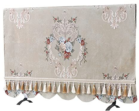 European Universal 32-75 Inch TV Cover - Dustproof TV Screen Protector Indoor Living Room Decoration Televisions Dust Cover/Beige / 75inch