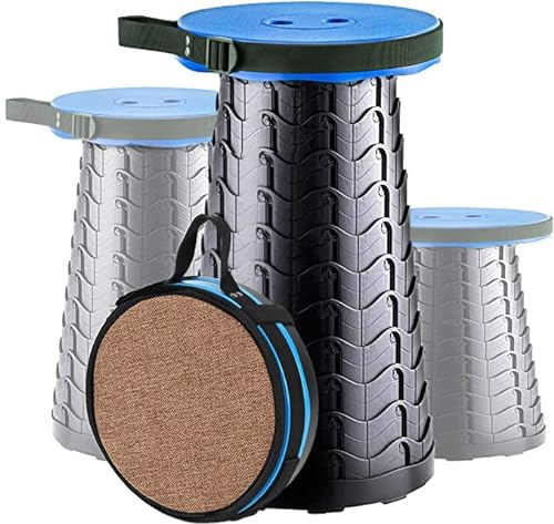 Yexati Verbesserter Klapphocker mit Tragkraft 180 kg, Faltbarer Campinghocker mit weichem Kissen/robuster Aufbewahrungstasche und Karabiner, tragbarer Sitz, ideal für Innen- und Außenaktivitäten
