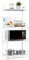 COSTWAY Étagère de Cuisine, Etagère de Micro-Ondes et Four en Métal Robuste, 3 Étagères Réglables, Meuble Rangement sur Pied à 4 Niveaux Multifonctionnelle, 60 x 34,5 x 136 cm (Blanc)