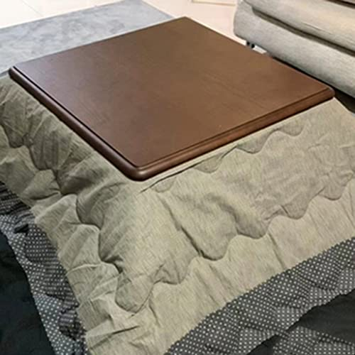 Kotatsu Heater Futon Set Kotatsu Futon Bettdecke Quadratische Form B80 X T80 cm 100% Polyester Stoff Material Haus Und Wohnen/Kotatsu Tisch+Heizung+Decke+Bettdecken (Color : Gris, S : 80 * 80 * 41cm)