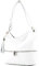 modamoda de - T143 - ital. Leder Schultertasche Umhängetasche, Farbe:Weiß