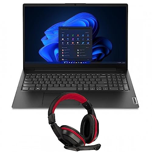 Lenovo, Pc Portatile Notebook, Intel i3-1215U, 12GB RAM, Full HD 15,6, 628GB (Nvme 128GB + SSD 2.5’’ 500GB), Windows 11 Pro, Office 2021 Pro Plus + Cuffie Gaming Trust In Omaggio - Pronto All'Uso