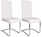 Mingone Esszimmerstühle 2er Set Küchenstuhl Modern Schwingstuhl Freischwinger Stühle Polsterstuhl mit Hoher Rückenlehne für Küchen Restaurant Büro, Weiß