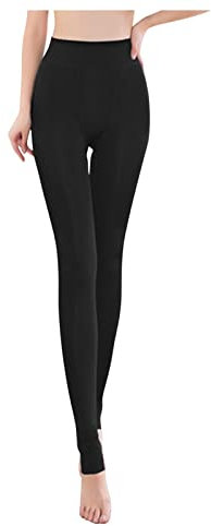 Collant Polaire Grande Taille Femme Hiver Extensibles Translucide Epais Polaire Opaque Leggings Taille Haute Thermique en Plein Air Collants Épais Et Extensibles pour Femmes