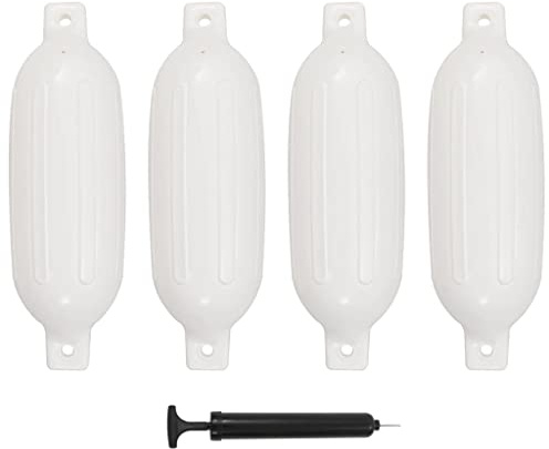 vidaXL Båtfender 4 st vit 58,5x16,5 cm PVC