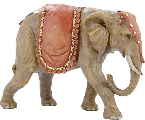FADEDA Elefant/Höhe:20 cm/handbemalt/detailgetreue Krippen Figuren - Weihnachten Tisch Dekoration Krippe Zubehör