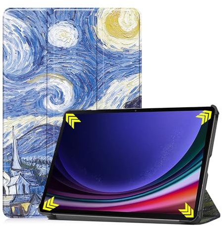 Lobwerk Schutzhülle für Samsung Tab S9+ Plus 2023 SM-X810 SM-X816B SM-X818U 12.4 Zoll Slim Case Etui mit Standfunktion und Auto Sleep/Wake Funktion
