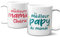DECOHO - Duo mugs Papy Mamie - Set de 2 mugs céramique blanche - 33 cl, coffret cadeau prêt à offrir - Blanc