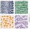 MAYJOYDIY 4 Stück Geometrische Textur Schablone 30x30cm Ovale Rechteckige Textur Malvorlagen Mit Pinsel Wiederverwendbare Wand Textur Schablonen Zum Malen Auf Holz Leinwand Stoff Boden Wand