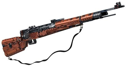 JOMIOD Technik Gewehr Bausteine Bausatz, 98K Scharfschützengewehr 1206 Klemmbausteine Technik Waffen Modell mit Schussfunktion MOC Militär Waffen Kompatibel mit Großen Marken