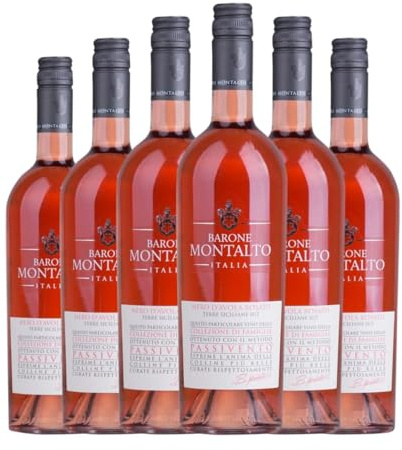 Barone Montalto Collezione Famiglia Passivento Rosato Nero d'Avola Terre Siciliane 75 cl Rosé-Wein (Karton mit 6 Flaschen von 75 cl)