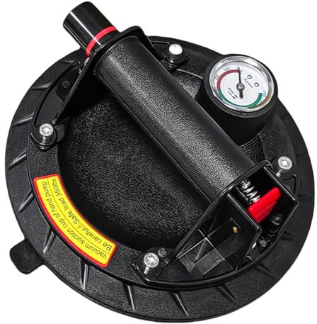 Ventouse pour carrelage - Ventouse - Avec manomètre - Charge maximale : 200 kg - Avec boîte à outils portable - Pour stratifié, carrelage, verre, métaux, marbre