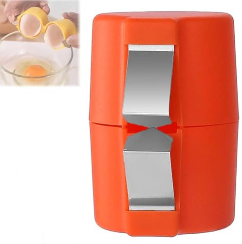 Egg Peeler Tool for Hard Boiled Eggs, Egg Shell Opener, 2025 New Egg Cracker for Raw Eggs (Orange)