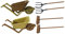 CVUTOVO 2sets Miniature Farm Tools Decorative Dollhouse Accessories Realistic Wheelbarrow Garden Tools for Boys and Girls Toy Houses for Mini Crafts and Farm Decor