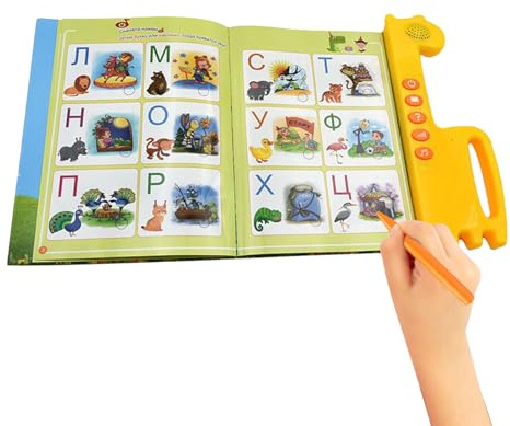 Generisch Soundbuch, Russisch Lernspielzeug für Kinder mit Tönen, Interaktives Lernspielzeug für Zuhause und Reisen Sprachtraining Mädchen