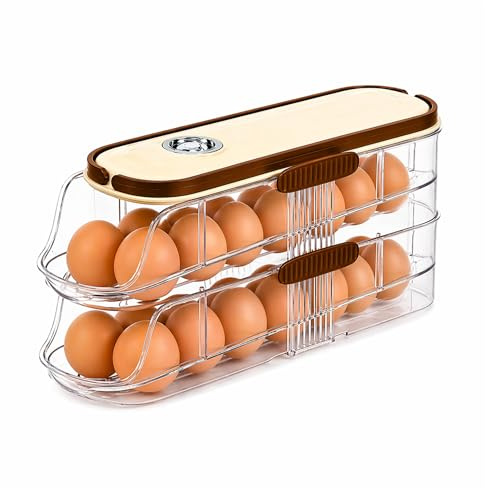 MAGIC SELECT Organizador de Huevos para Nevera 2 Niveles Doble