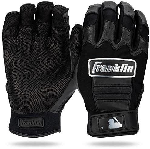 Franklin Sports CFX Pro Vollfarbige Chrom-Serie Schlaghandschuhe, CFX Pro Vollfarbe, Chrom, Schwarz, Erwachsene Small