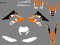 RL-222 Motorcorss Aufkleber-Set Dirt Bike Graphic Custom Motorrad Aufkleber Kit für KTM Freeride 250F 350F 2012-2020