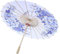 TOPINCN Parapluie en papier huilé fait à la main pour femme, imperméable, coupe-vent, motif floral (bleu)