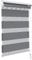 VOUNOT® Tenda a Rullo Doppia Strato Oscurante Giorno e Notte, Catenella Laterale, Bande Trasparenti e Opache, Tenda Interno Zebra Blinds Grigio, 100 x 150 cm