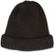Breiter Strickmütze XXL für größere Köpfe, Wintermütze, Beanie aus Merinowolle Anthrazit Rippe, XXL