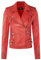 Infinity Leather Damen Retro Rot 100% Nappaleder Bikerjacke L