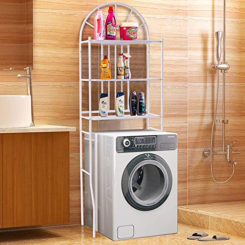 HUOLE Meuble étagère Dessus WC 3 étagères Design Industriel,Étagère de Toilettes, Étagère WC, à 3 Niveaux, Étagère de Salle de Bain, Peu encombrante, Facile à Monter, pour buanderie, Style Industriel