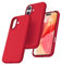 TOCOL Silicone for iPhone 16 Case 6.1-Inch, Liquid Silicone Multi-Color Slim Silky-Soft Touch Anti-Scratch Shockproof Protective Phone Cover, Red