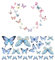 Katyjun 73 Stück Wandtattoo Schmetterlinge Leuchtend, Deko Wandsticker, Wandtatoo Schmetterling