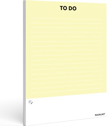PACKLIST® Bloc-notes To Do List, Liste de tâches – Planificateur Quotidien pour Organiser et Prioriser – 52 Feuilles Détachables Format A5 – Idéal pour Augmenter la Productivité et Gérer le Temps