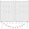 SONGMICS Juego de 2 Paneles de Malla, Pantalla para Foto, 65 x 45 cm, Decoración de Pared Metálica, Múltifuncional, Bricolaje, Exhibición de Arte, Gancho S, Pinzas, Cordón de Cáñamo, Negro LPP02H